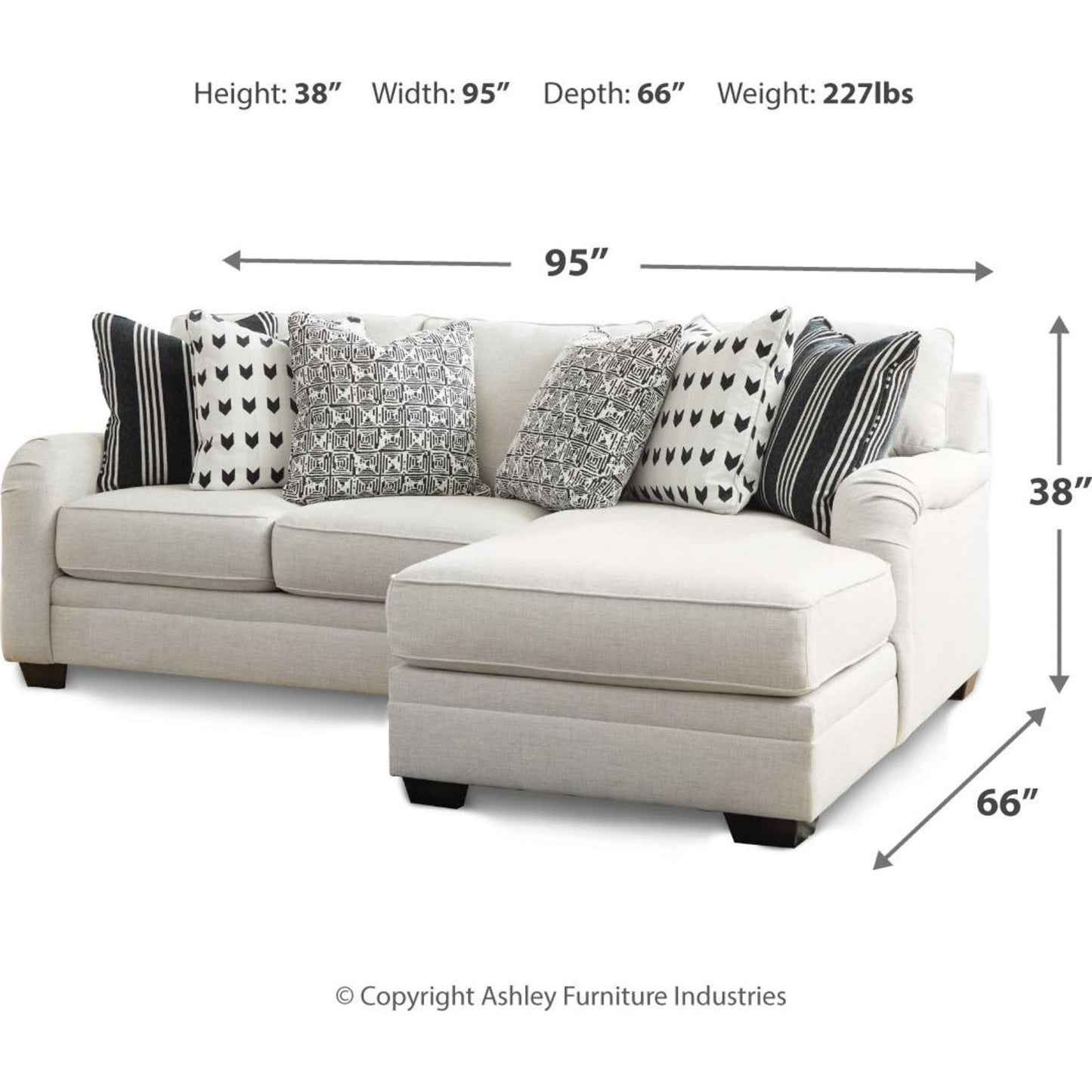 Canapé d'angle Huntsworth 2 pièces avec méridienne