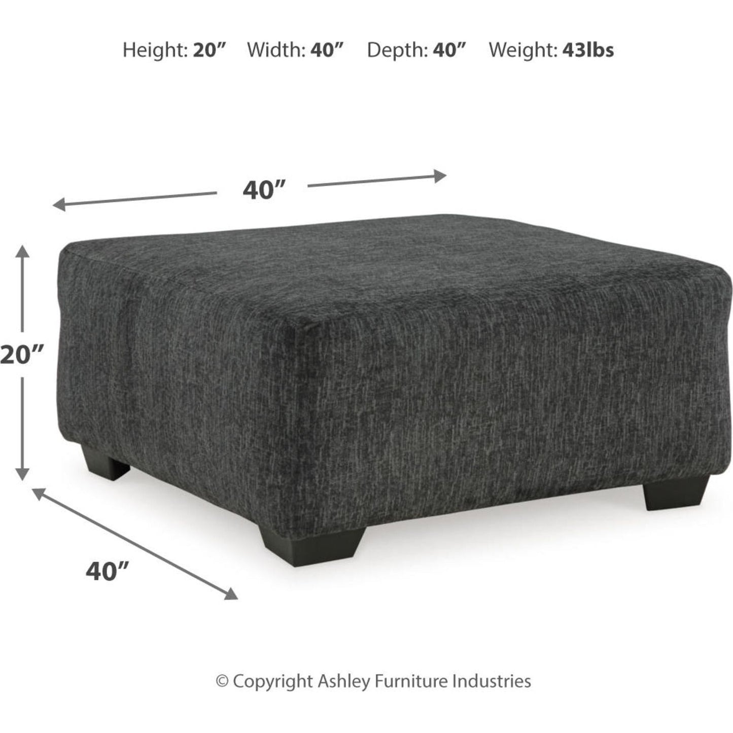 Pouf d'appoint surdimensionné Biddeford