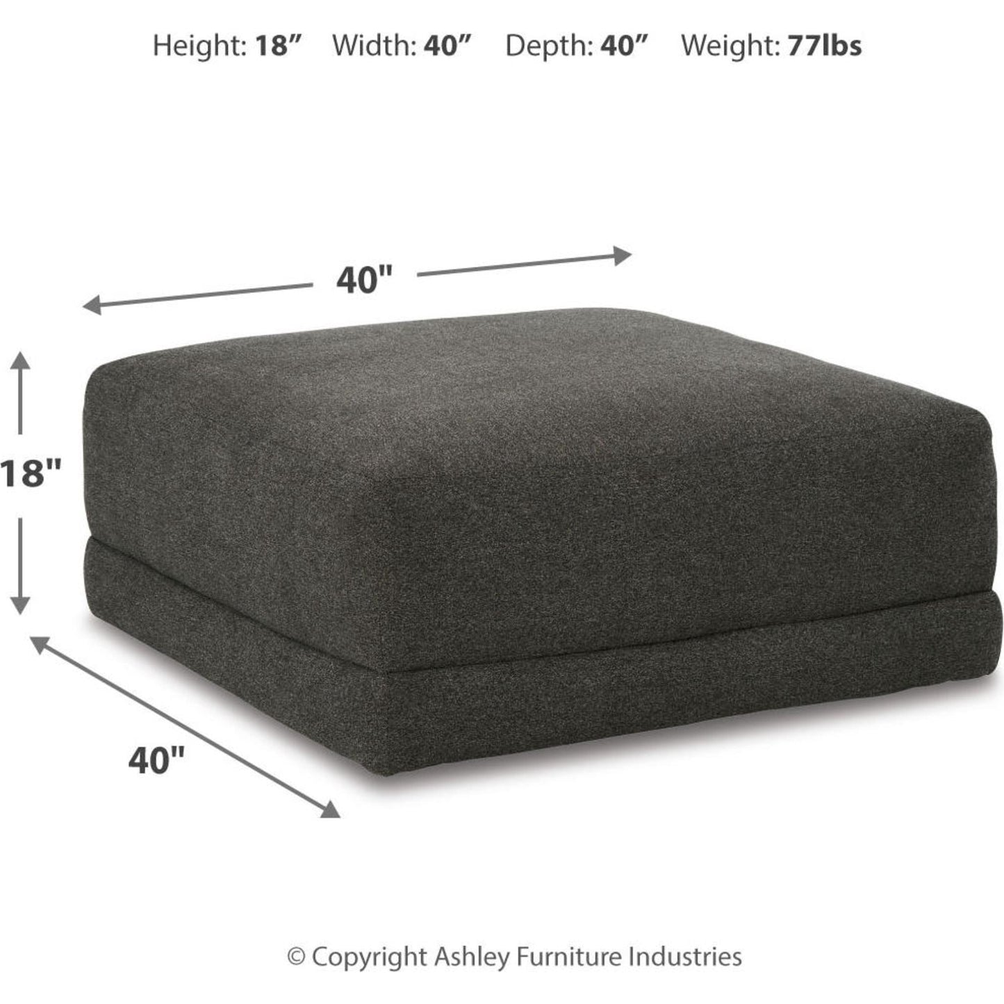 Pouf d'appoint surdimensionné exclusif Evey
