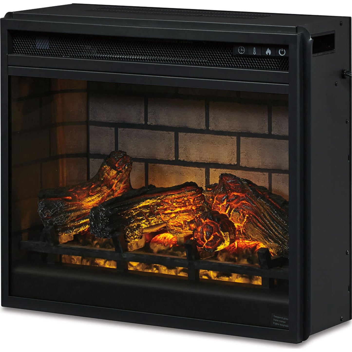 Accessoires de divertissement : Insert de cheminée avec bûches