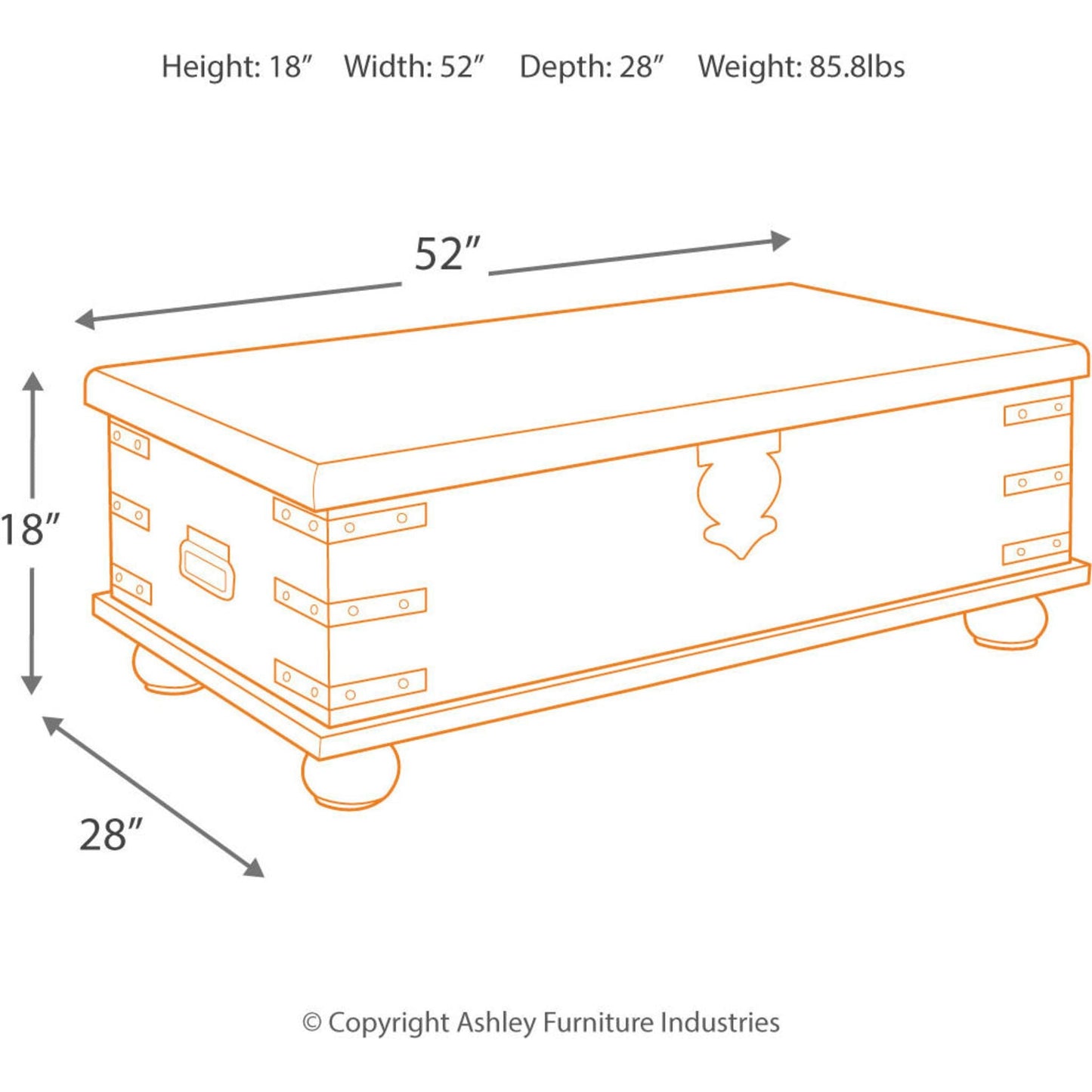 Table basse Carynhurst avec plateau relevable