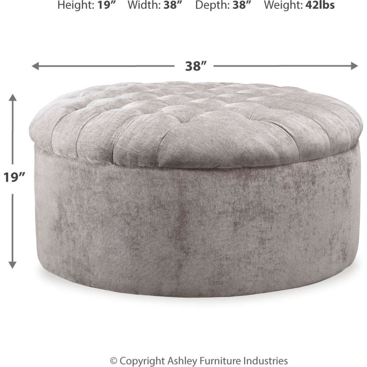 Pouf d'appoint surdimensionné exclusif Carnaby