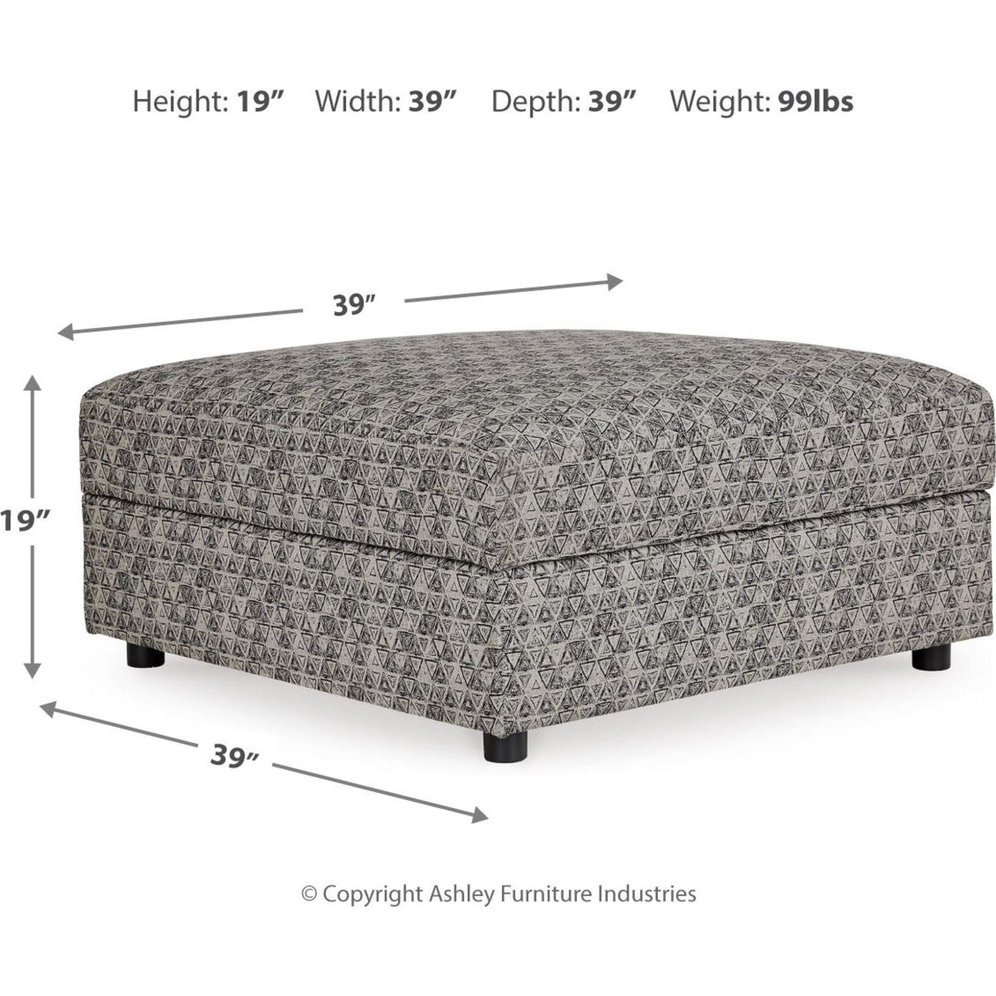 Pouf Kellway avec rangement