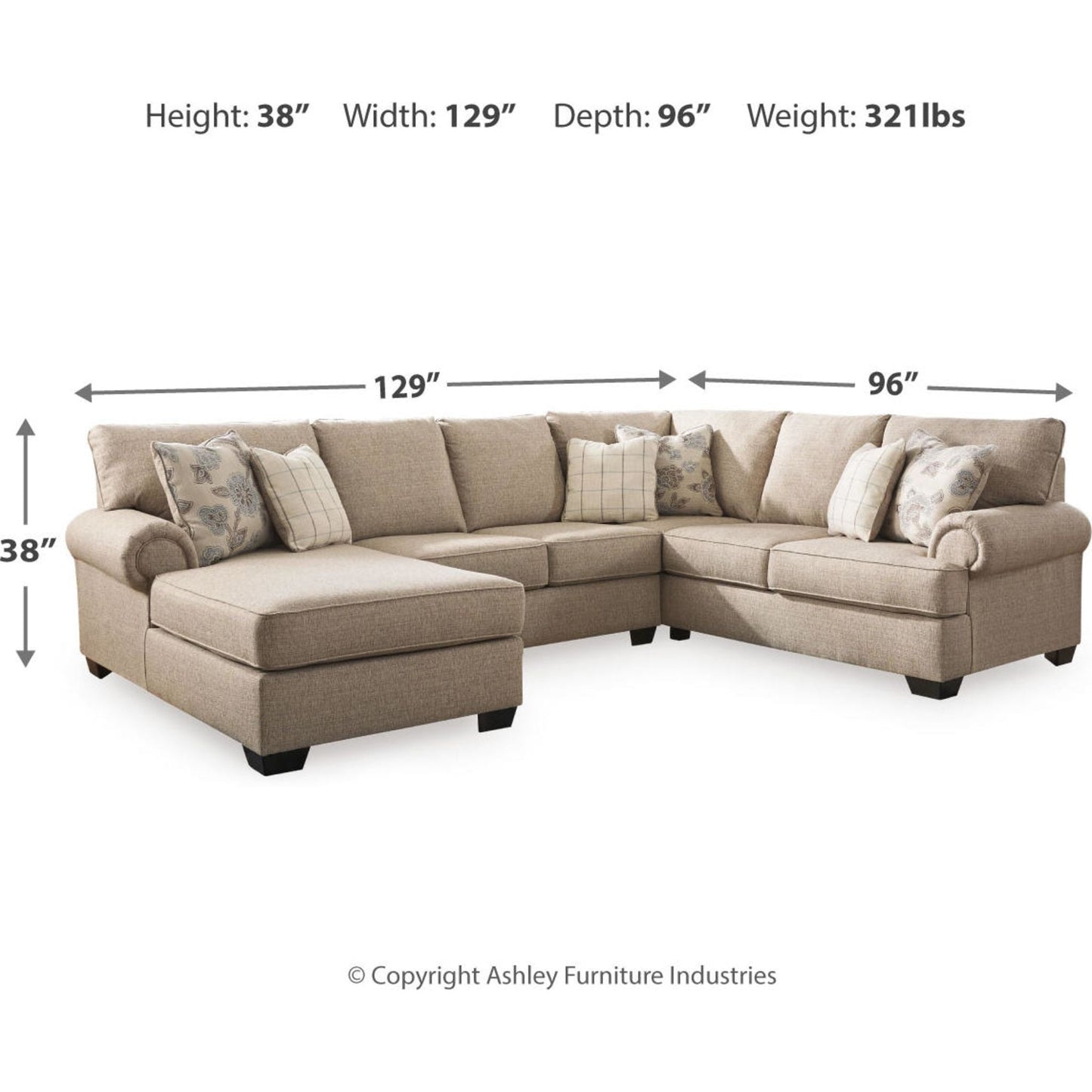 Canapé d'angle 3 pièces exclusif Baceno