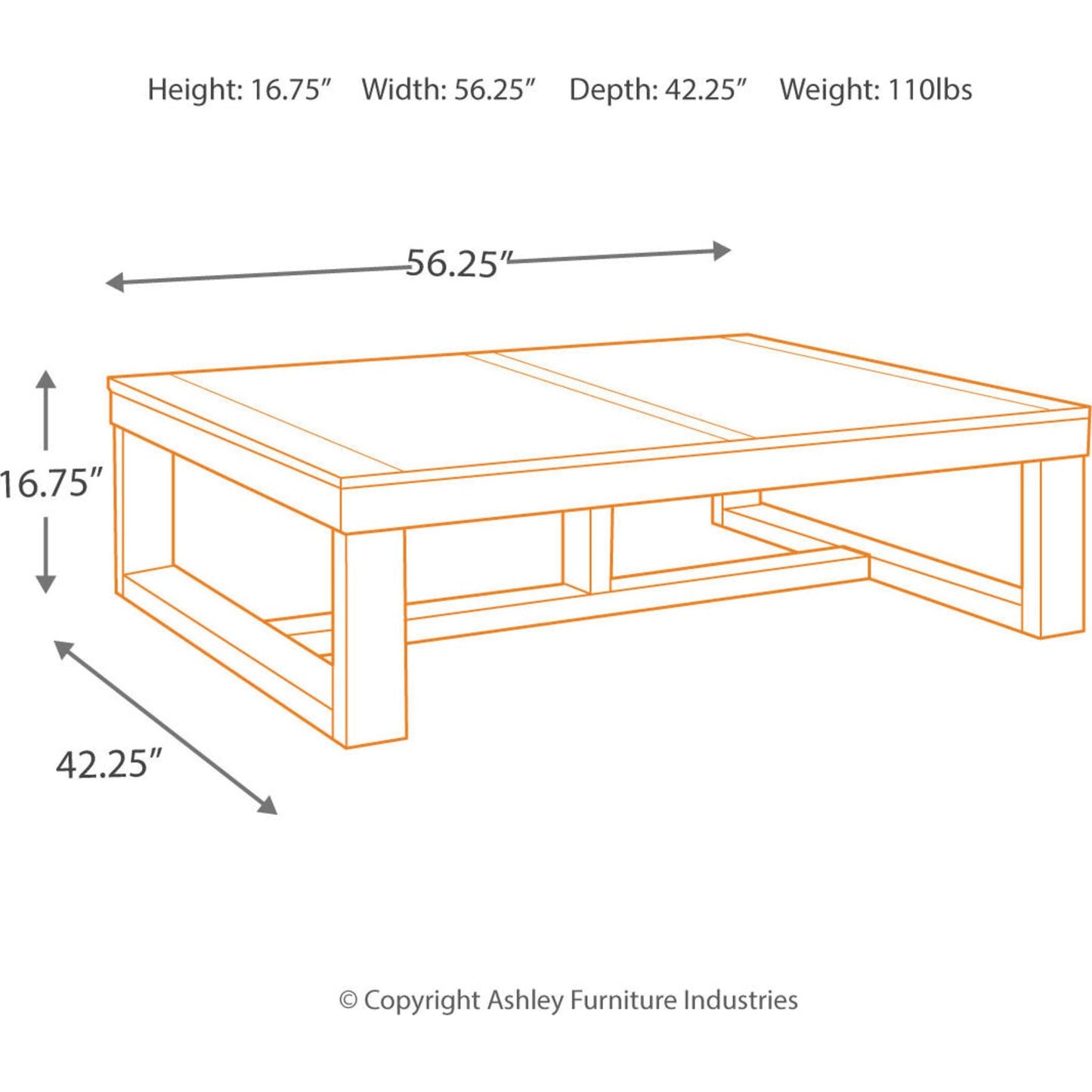 Table basse rectangulaire Watson