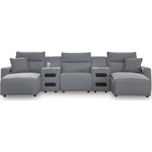 Canapé d'angle Modmax 5 pièces inclinable électrique avec double méridienne