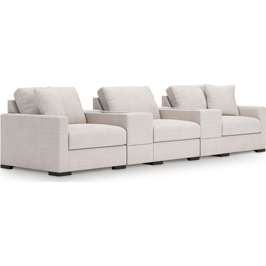 Canapé d'angle modulaire 5 pièces exclusif à Omaha avec double rangement