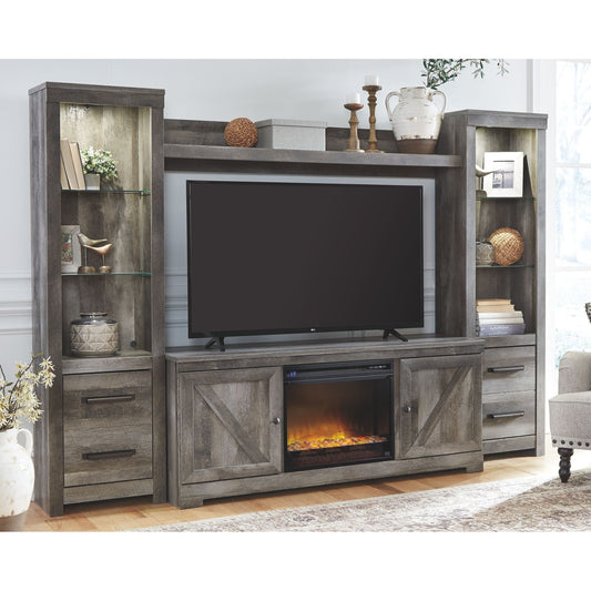 Meuble mural Wynnlow avec insert de cheminée