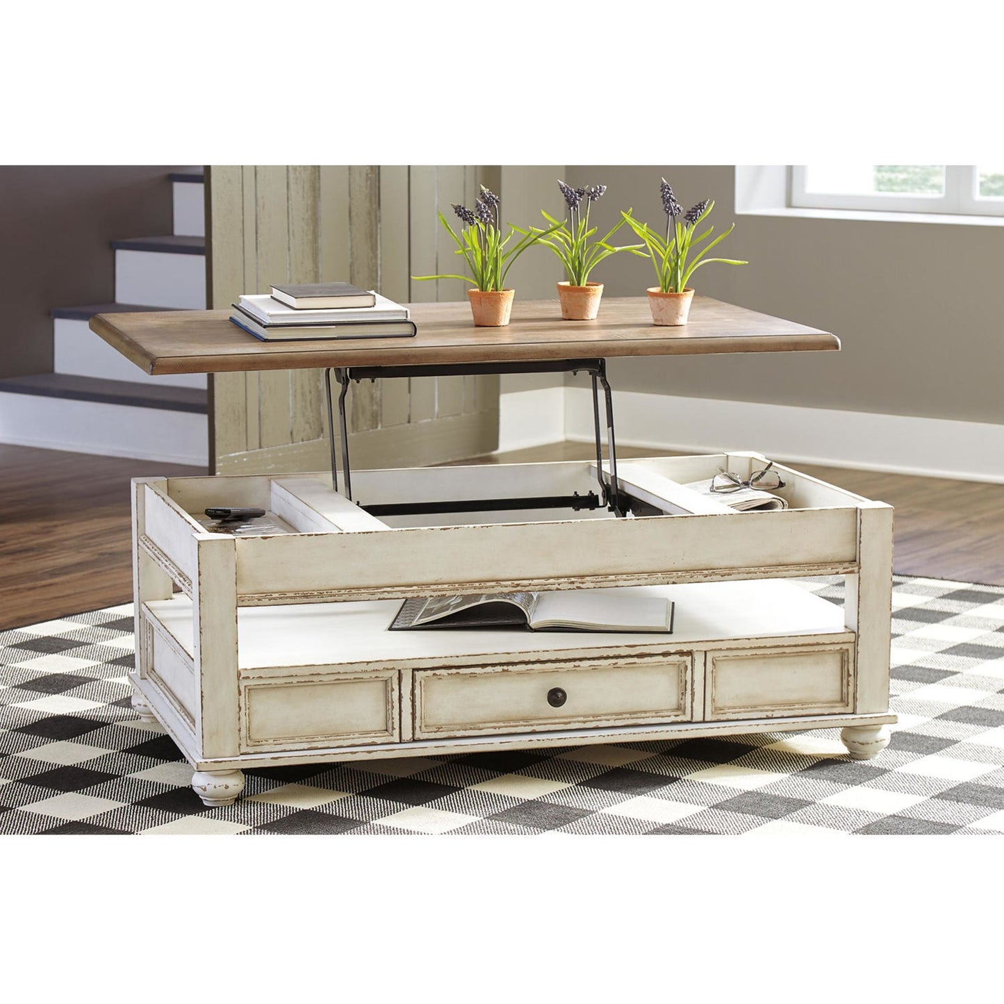Table basse Realyn avec plateau relevable