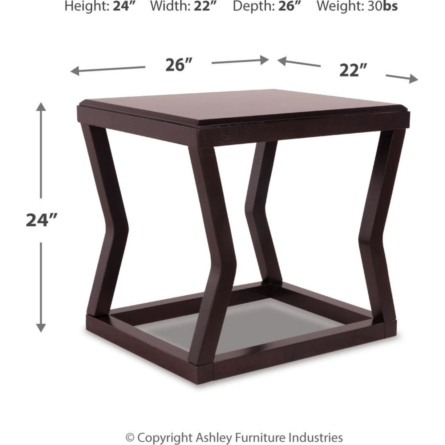 Table d'appoint rectangulaire Kelton