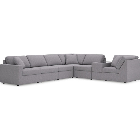 Canapé d'angle modulaire Modmax 7 pièces avec console de rangement