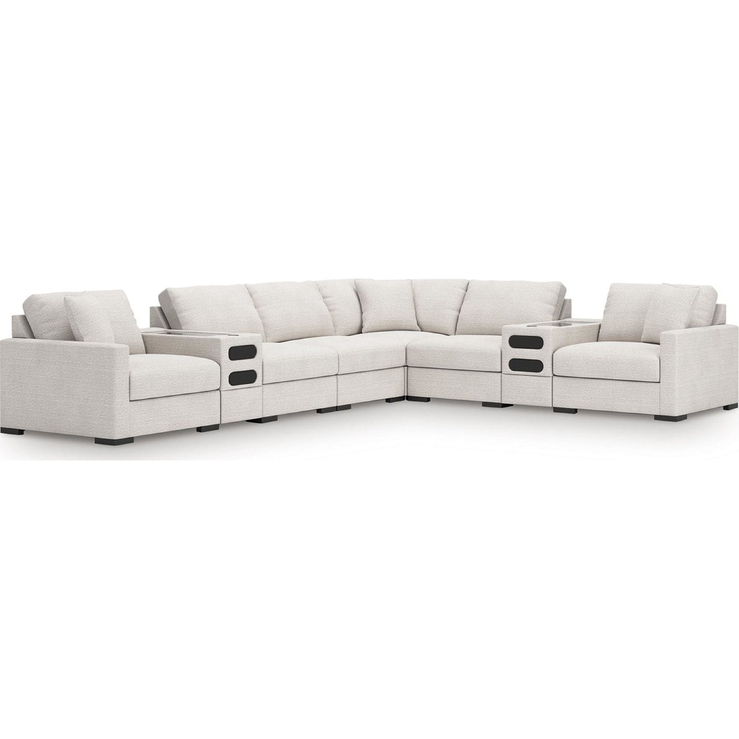 Canapé d'angle modulaire 8 pièces exclusif à Omaha avec double système audio