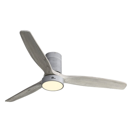 Ventilateur de plafond encastré de style campagnard de 132 cm (52 pouces) avec lumière et télécommande, moteur CC réversible