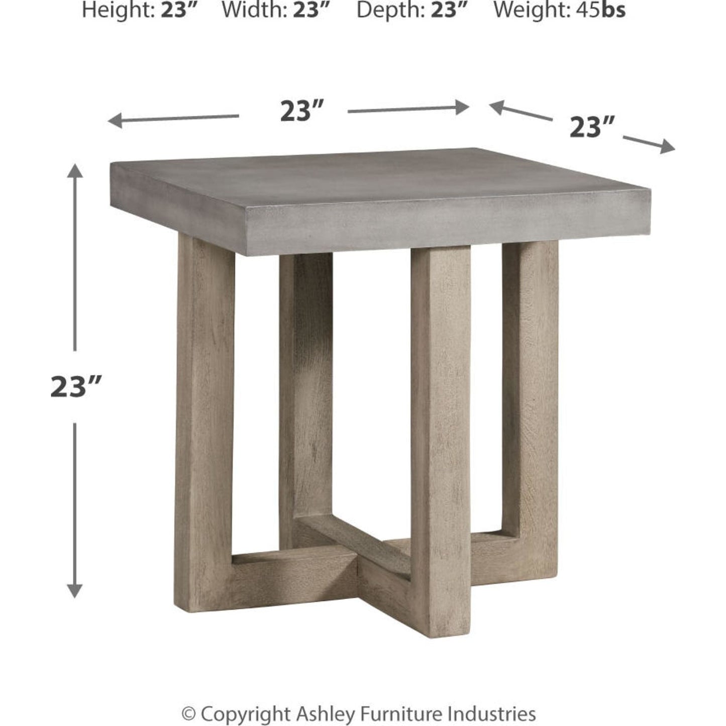 Table d'appoint carrée Lockthorne