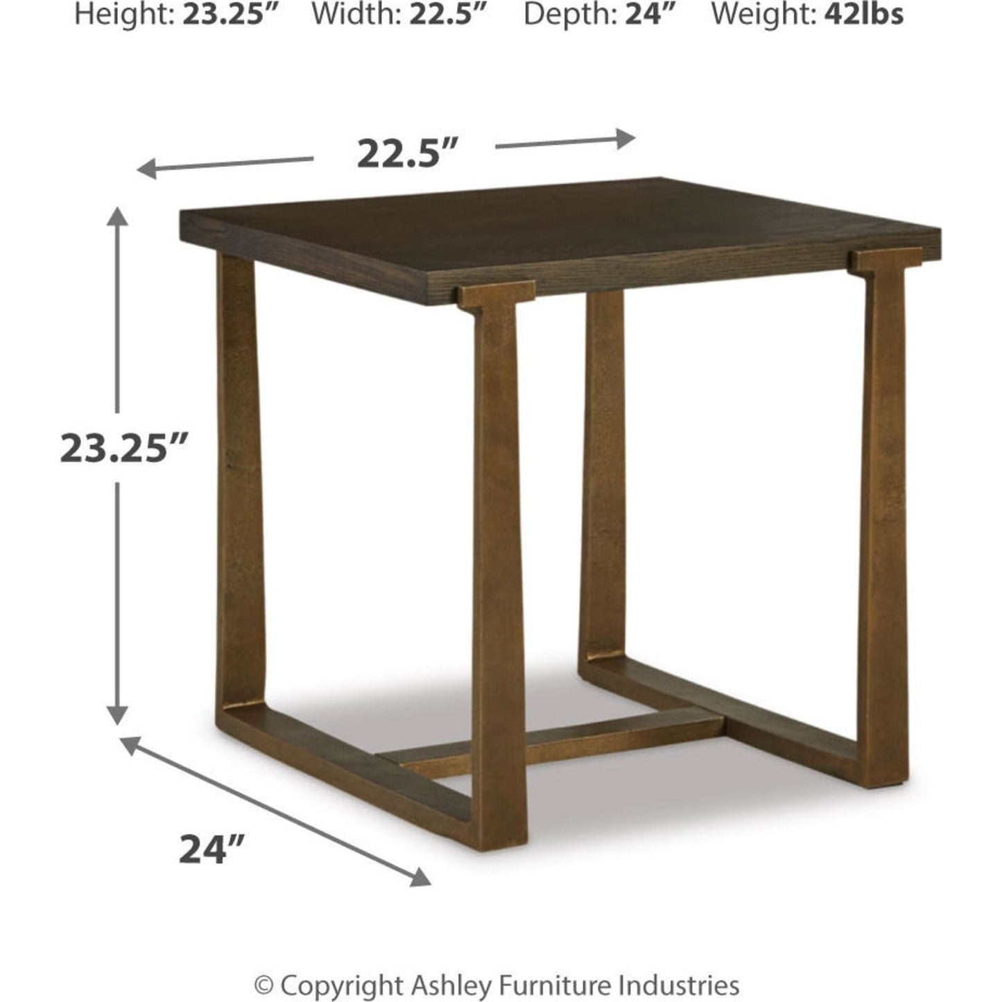 Table d'appoint rectangulaire Balintmore