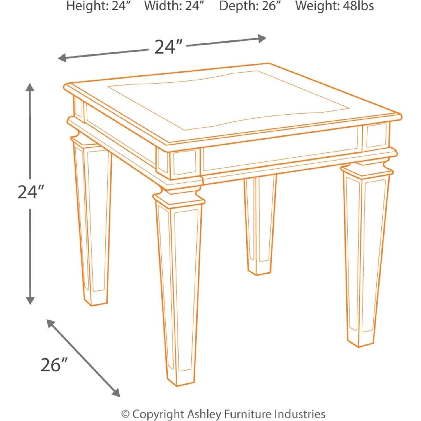 Table d'appoint rectangulaire Tessani