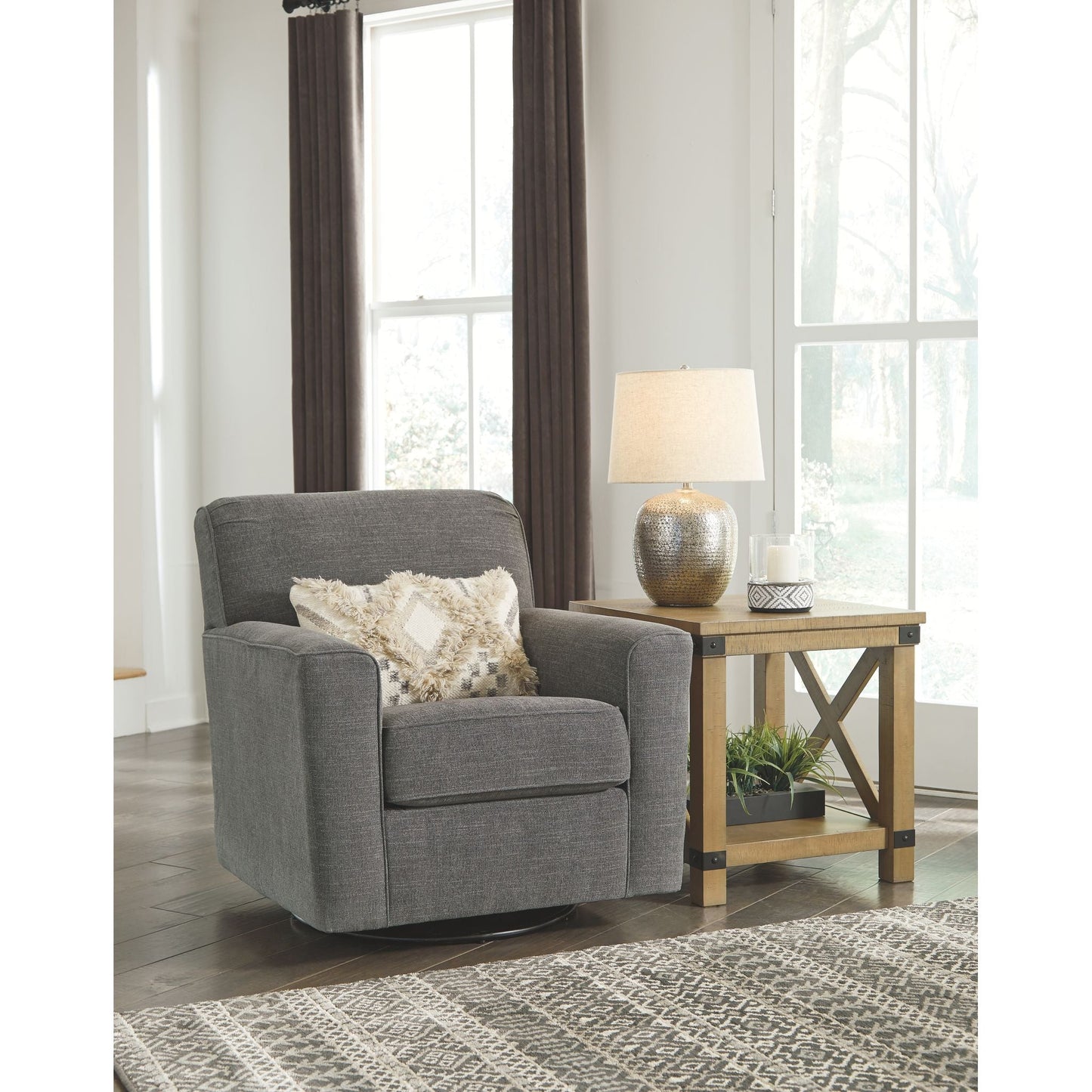 Fauteuil pivotant d'appoint exclusif Alcona