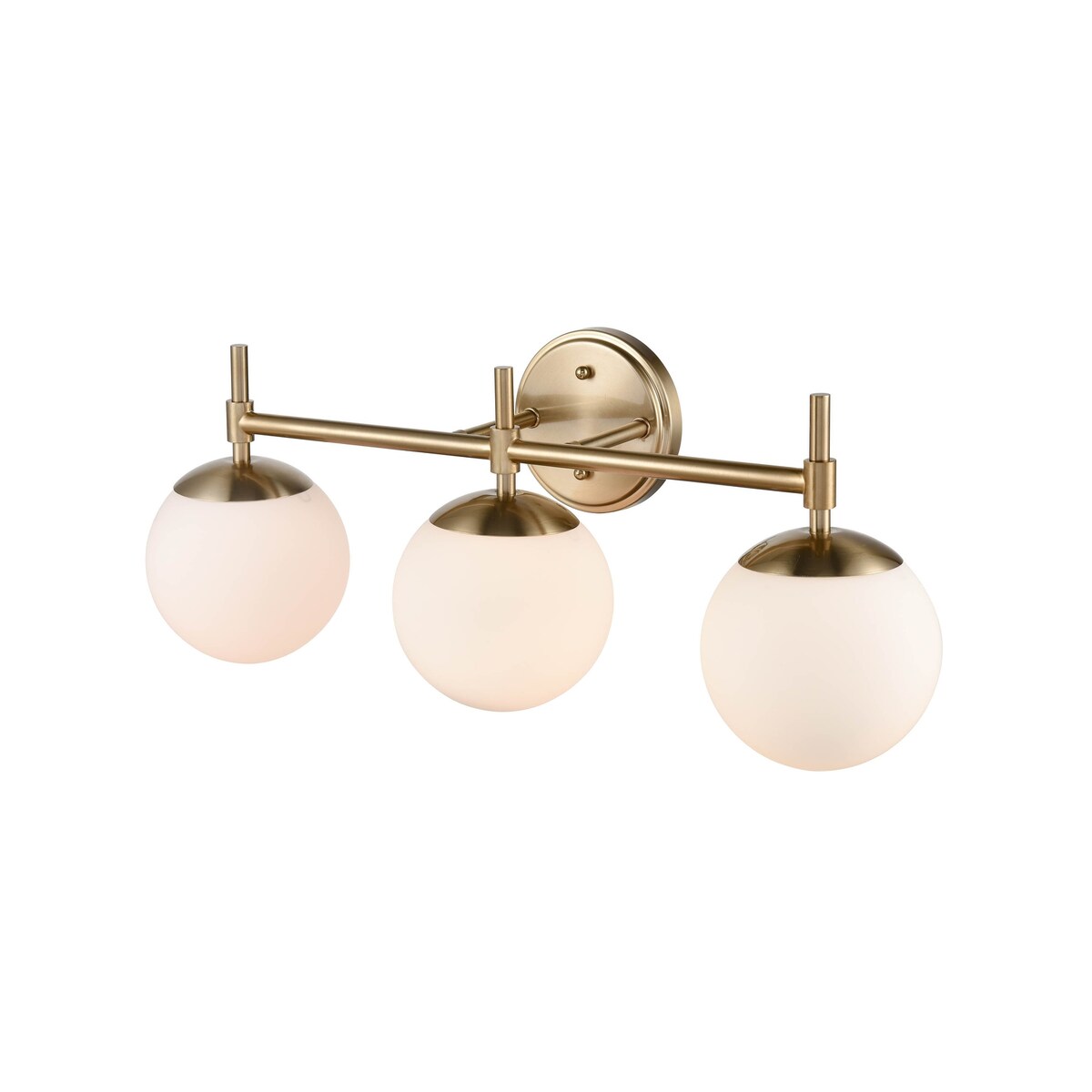 Applique murale de salle de bain à 3 lumières 929 Lighting, disponible en plusieurs finitions avec abat-jour en verre opale