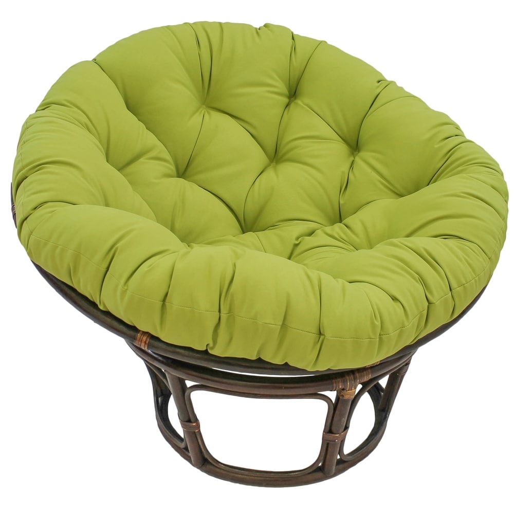 Fauteuil Papasan Bali en rotin de 107 cm avec coussin en sergé