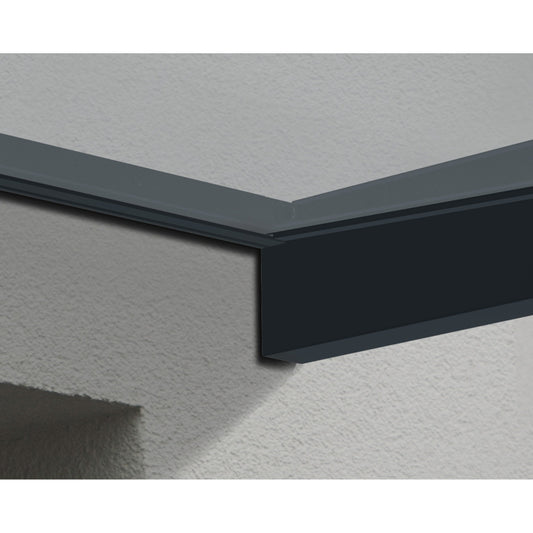 Auvent de porte et fenêtre Sophia 3 pi Gris Transparent