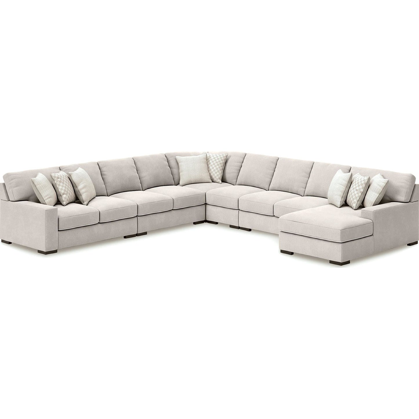 Canapé d'angle 6 pièces exclusif Larce avec méridienne