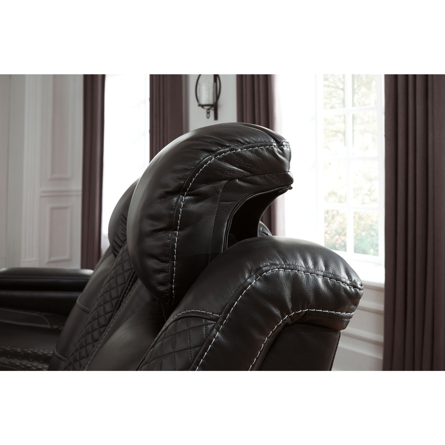 Canapé inclinable électrique Party Time avec console et appui-tête réglable