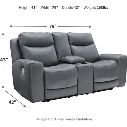 Fauteuil inclinable électrique Mindanao avec console et appui-tête réglable