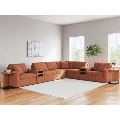 Canapé d'angle modulaire Modmax 8 pièces avec consoles audio