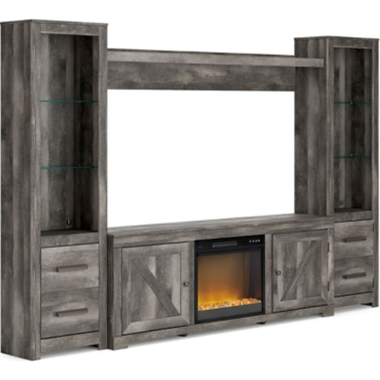 Meuble TV Wynnlow avec cheminée
