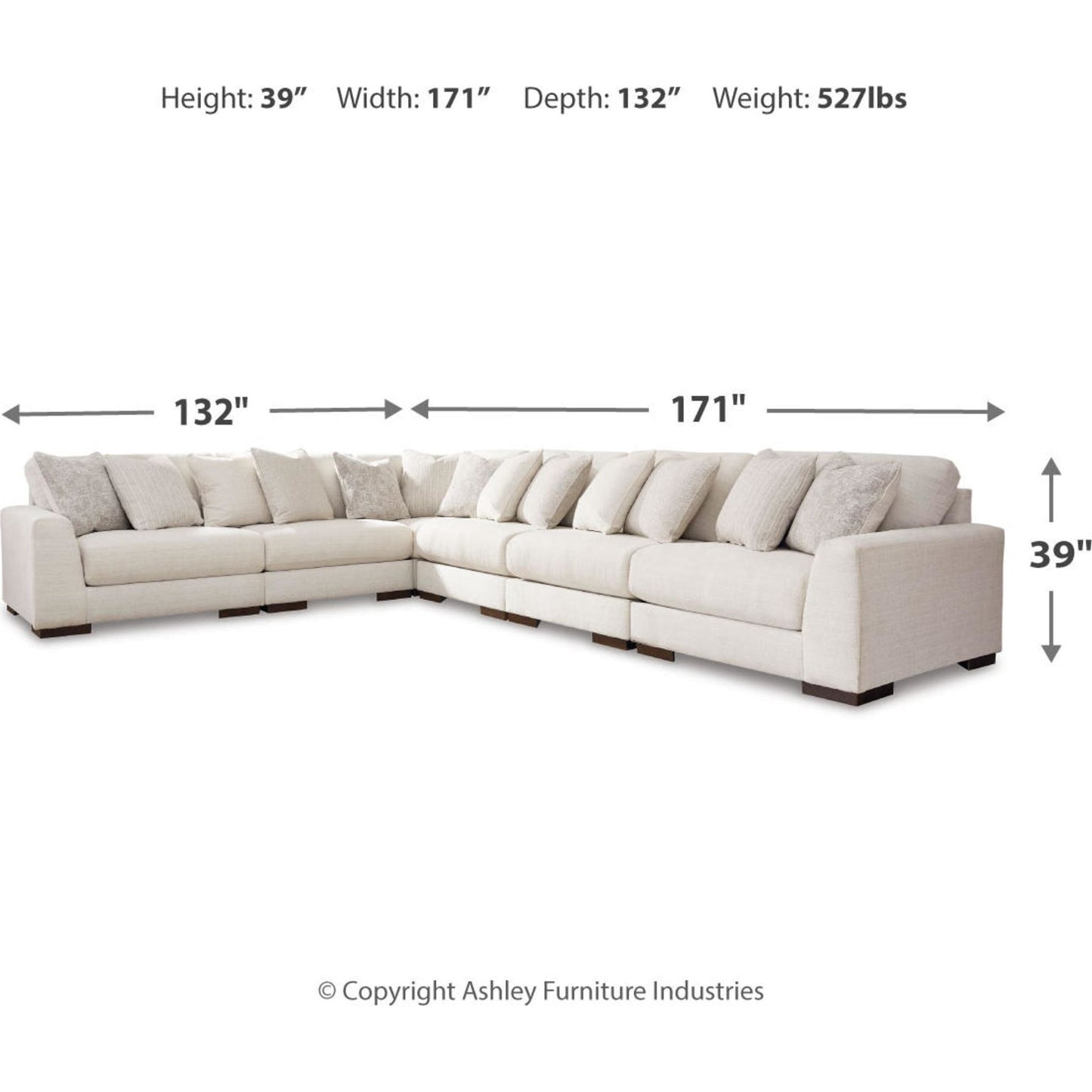 Lyndeboro - Canapé d'angle modulaire 6 pièces exclusif