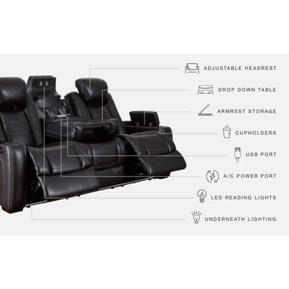 Canapé inclinable électrique Party Time avec appui-tête réglable