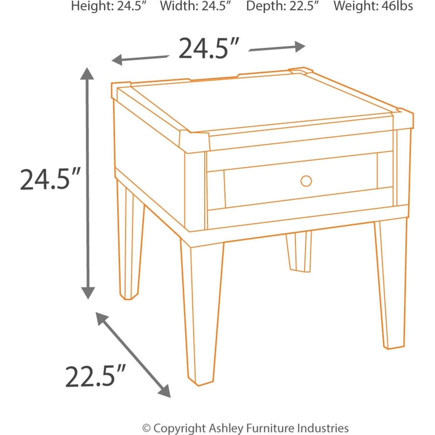Table d'appoint rectangulaire Todoe