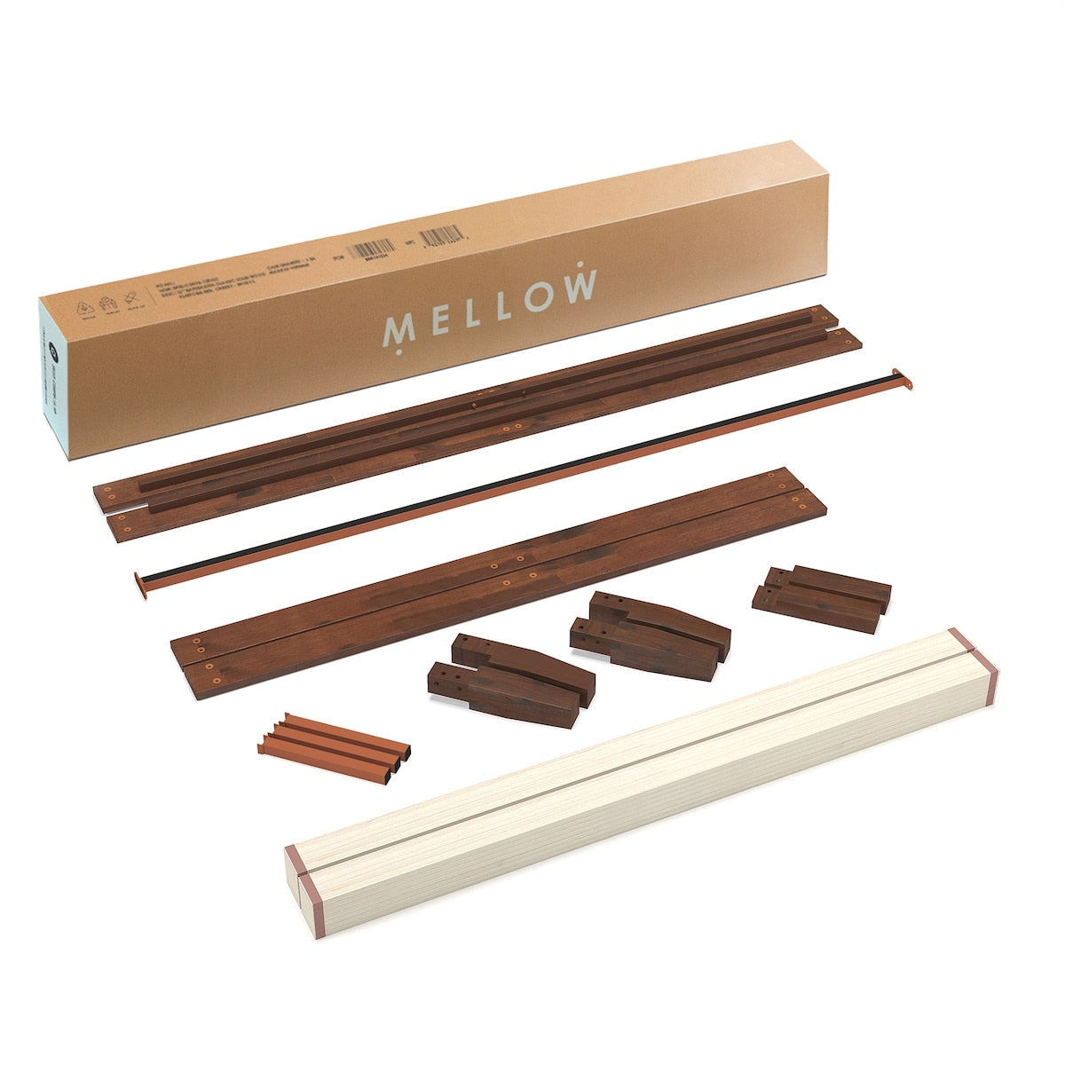 Cadre de lit plateforme classique en bois massif de 12 pouces