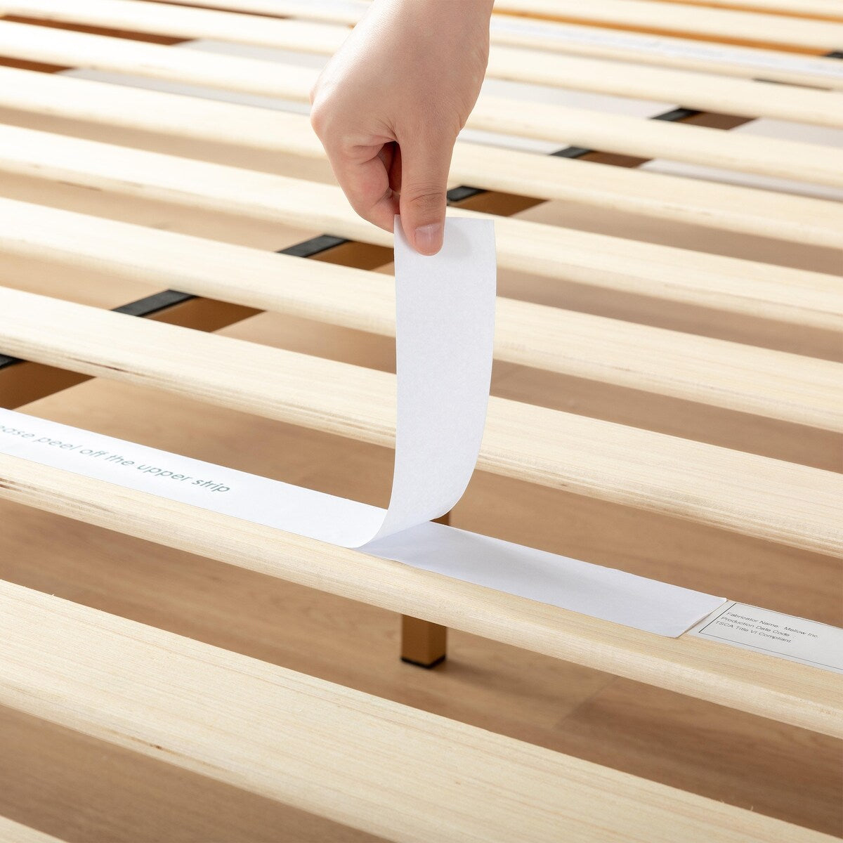 Cadre de lit plateforme classique en bois massif de 12 pouces