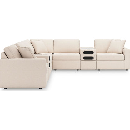 Canapé d'angle modulaire Modmax 8 pièces avec consoles audio