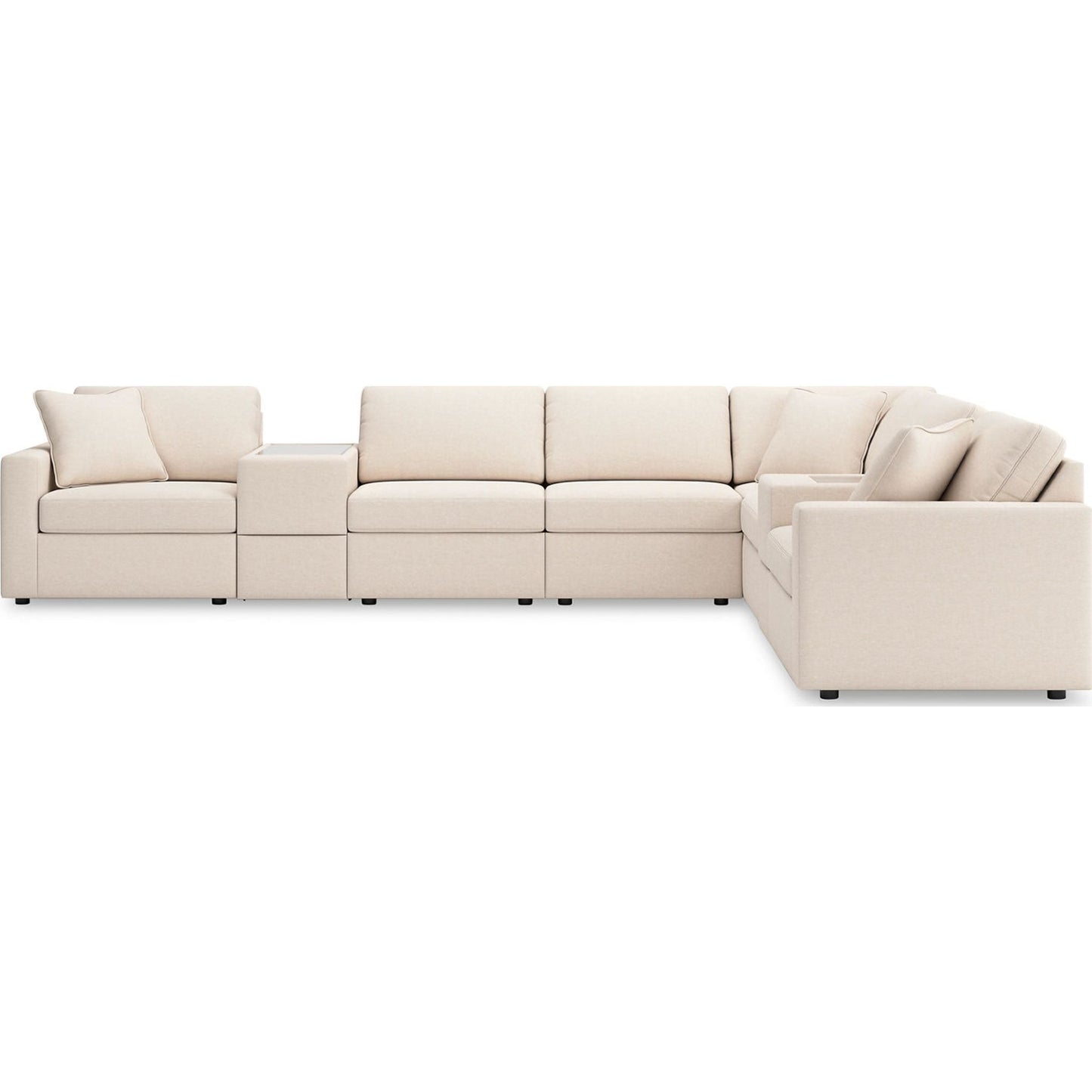 Canapé d'angle modulaire Modmax 8 pièces avec consoles de rangement