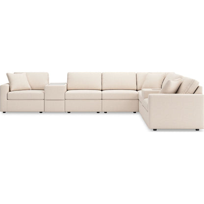 Canapé d'angle modulaire Modmax 8 pièces avec consoles de rangement