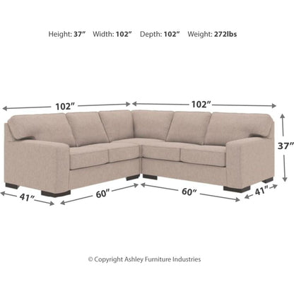 Canapé d'angle 3 pièces exclusif Ashlor