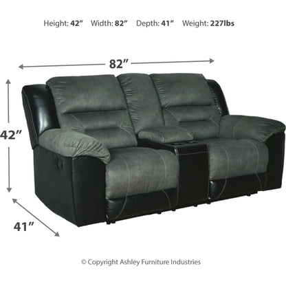 Canapé inclinable Earhart avec console