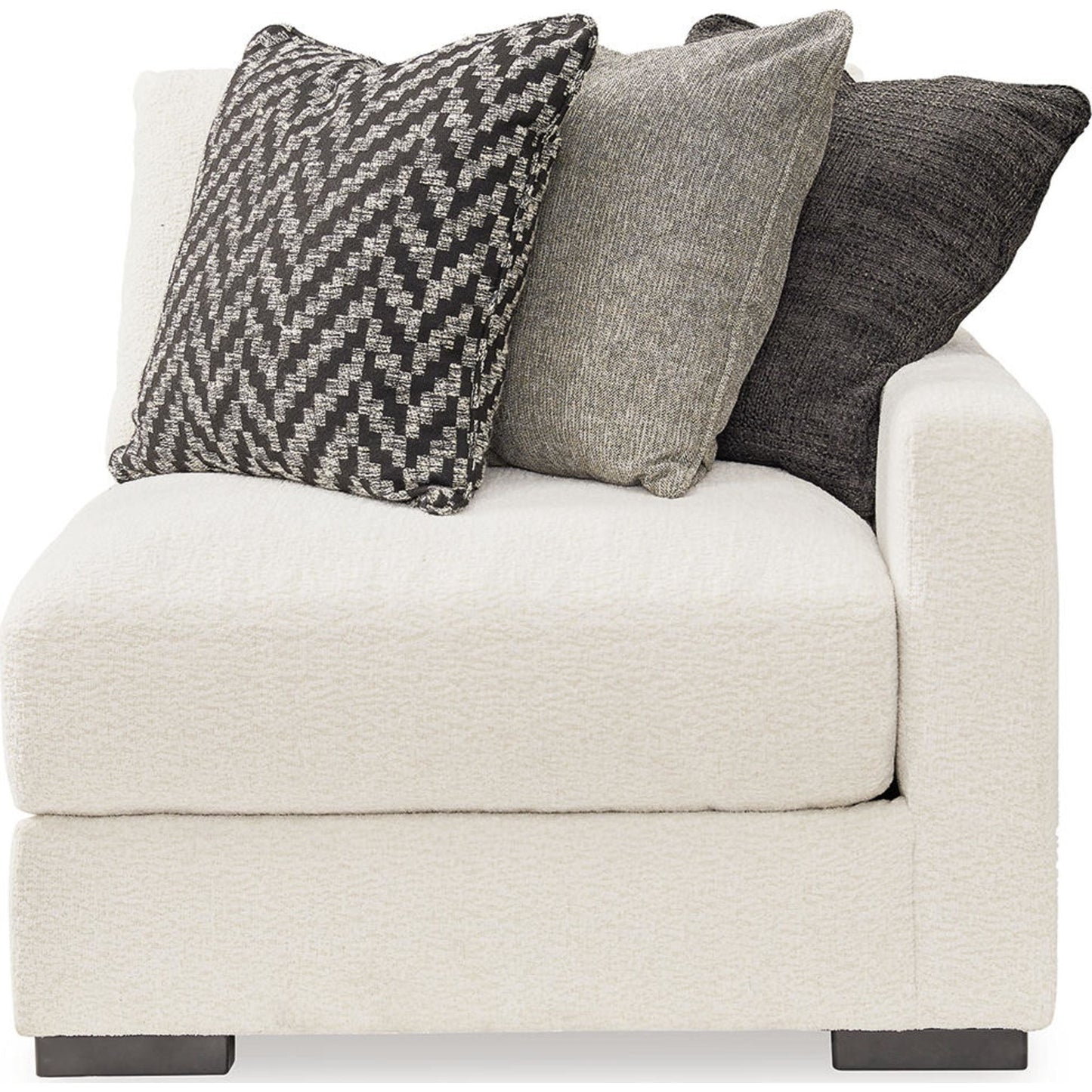 Canapé d'angle modulaire 6 pièces Elissa Court exclusif avec méridienne