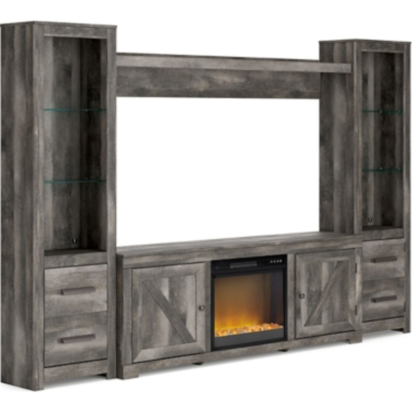 Meuble TV Wynnlow avec cheminée