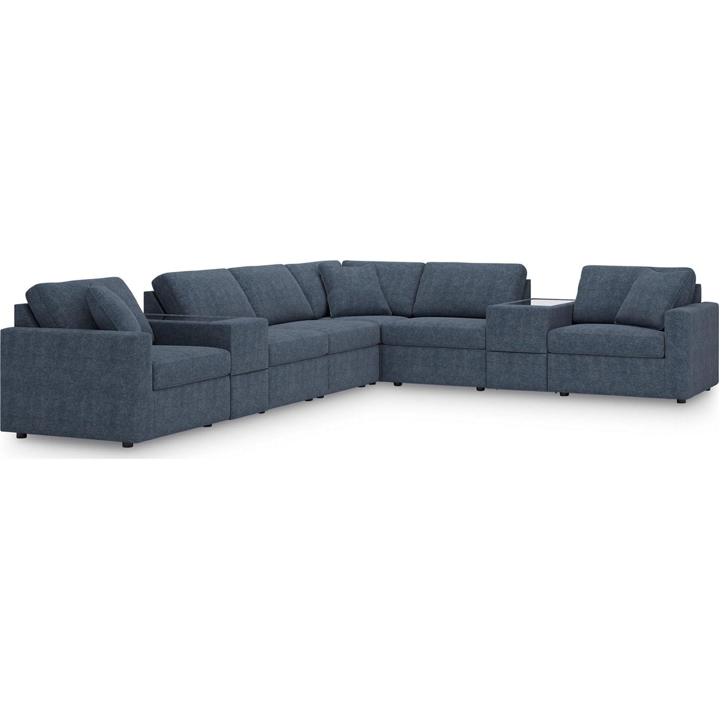 Canapé d'angle modulaire Modmax 8 pièces avec consoles de rangement