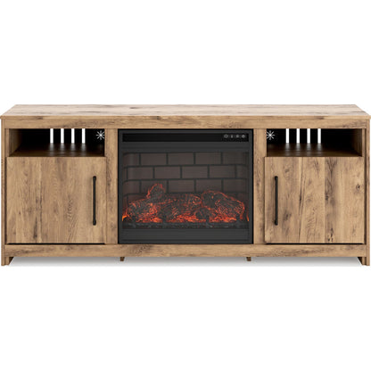 Meuble TV Hyanna avec cheminée