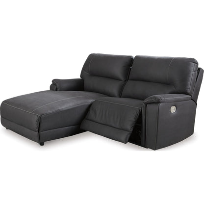 Canapé d'angle inclinable électrique Henefer 2 pièces