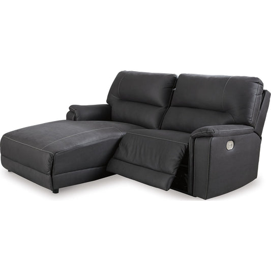 Canapé d'angle inclinable électrique Henefer 2 pièces