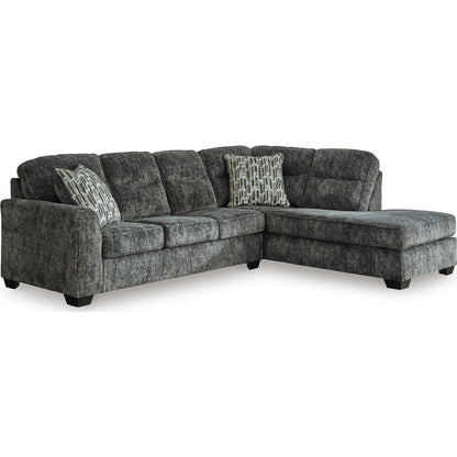 Canapé d'angle Lonoke 2 pièces avec méridienne