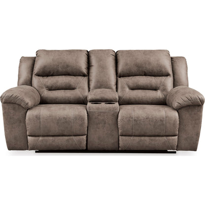 Canapé inclinable deux places Stoneland avec console