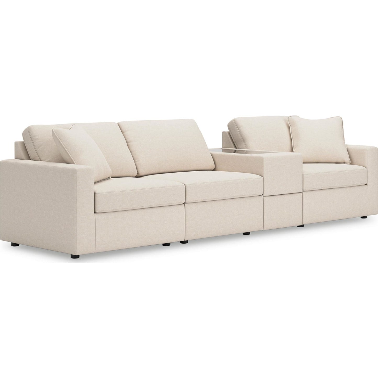 Canapé d'angle modulaire Modmax 4 pièces avec console de rangement