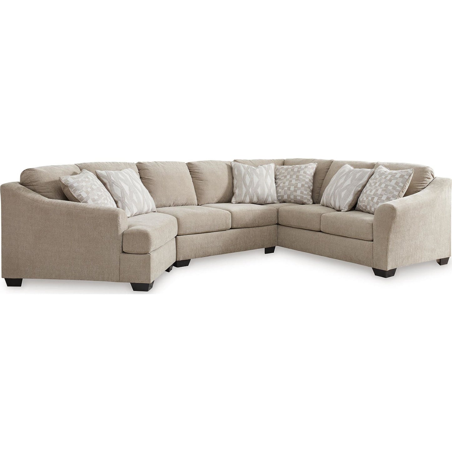 Canapé d'angle 3 pièces Brogan Bay avec coussin moelleux