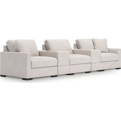 Canapé d'angle modulaire 5 pièces exclusif à Omaha avec double rangement